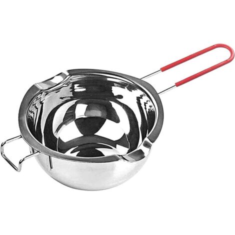 Bardusch-Bol fusion 400 ml à double bec – Inox, pratique pour verser sans goutter, idéal chocolat/sucre/bougies (1/5)