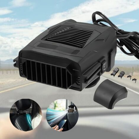 Bardusch-Chauffage de voiture portable 12 V avec prise allume-cigare, fonction de chauffage et de refroidissement rapide 2 en 1, rotation à 360 °, ventilateur de chauffage de voiture, dégivrage de (1/4)