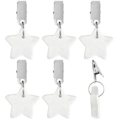 Bardusch-6 poids étoile métal – clips couverture – décoration table pique-nique – plein air – forme festive/stable (1/5)