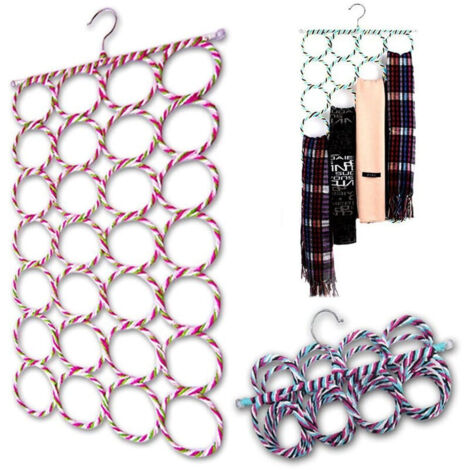 Bardusch-Rangement suspendu en métal pour foulards et cravates avec 28 supports (1/4)