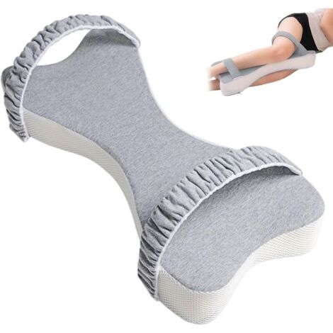 Bardusch-Oreiller alignement jambes 9,1×21×3 cm, mousse mémoire, soulagement sciatique, gris (1/5)