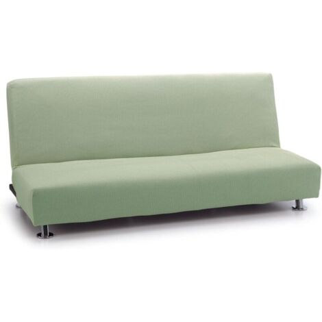 Bardusch-Housse élastique Universelle pour canapé lit clic-clac Trois Places Turquoise Tissu Jacquard Toucher Coton