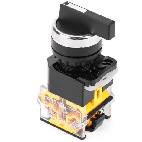 Bardusch-Interrupteur Inverseur Momentané Sélecteur Rotatif LA38-20BX33 22mm Mini Commutateur Rotatif à Réinitialisation Automatique à 3 Positions avec Poignée Longue (1/5)