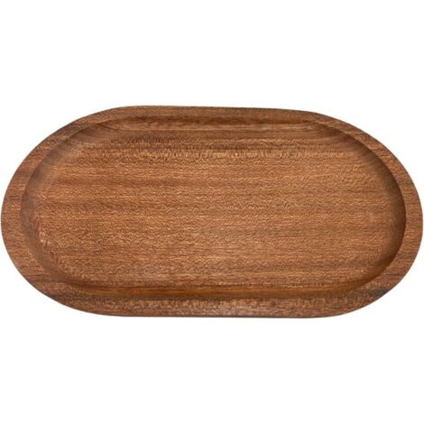 Bardusch-Plateau bois naturel ovale – coiffeuse/salle de bain – maison/hôtel/restaurant – décoration organique (1/5)