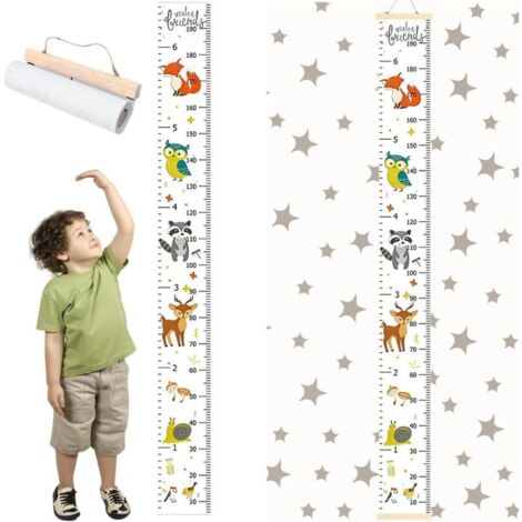 Bardusch-Toise bois mesure hauteur enfant tableau croissance animal portable décoration murale (1/5)
