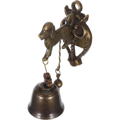 Bardusch-Sonnette vintage cuivre carillon chien, murale suspendue jardin terrasse (1/4)