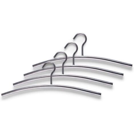 Bardusch-Present 17121 Lot de 4 Cintres en Acier Inoxydable 43,5 x 15 mm (1/2)