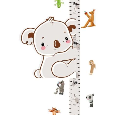 Bardusch-Règle koala 3D mobile – stickers muraux mesure hauteur autocollant salle de jeux/pépinière (1/5)
