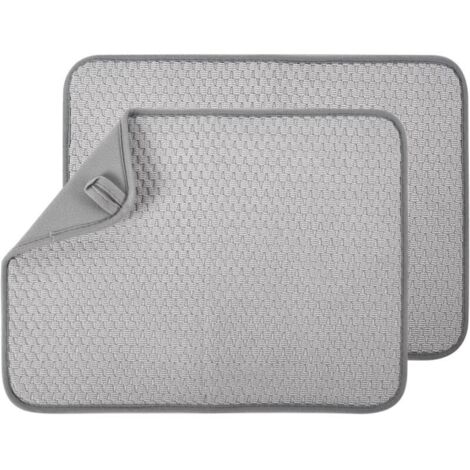 Bardusch-Lot de 2 tapis de séchage rapide en microfibre pour évier de salle de bain et comptoir de cuisine (1/4)