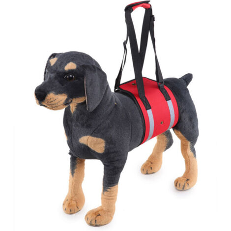 Bardusch-Harnais de transport réfléchissant pour chien, supportant les pattes arrière, les hanches, les genoux et les jarrets, pour faciliter le levage du chien par l'arrière (rouge)... (1/5)