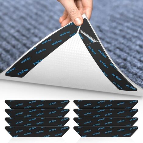 Bardusch-8 rug grippers antidérapants lavables, anti-recourbement, pour parquet, marbre, carrelage – réutilisables (1/5)