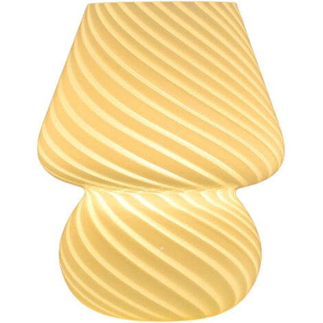 Bardusch-Lampe champignon, lampe de table en verre de style Murano vintage, motif champignon, idéale pour la chambre, le salon ou le bureau. Décoration intérieure.//// (1/5)