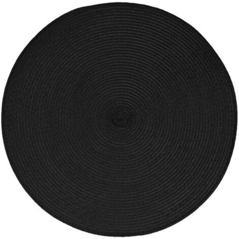 Bardusch-- Set de Table Rond Tressé 38cm Noir (1/3)