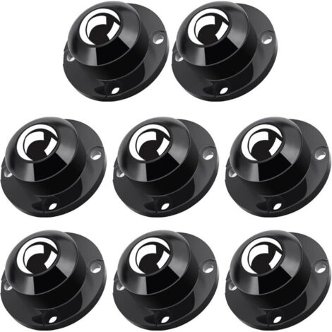 Bardusch-8 roulettes universelles 360° acier autocollantes 2,4 pouces, pour petits meubles/appareils cuisine, gris/noir (1/5)