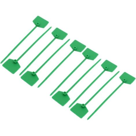 Bardusch-10 éléments autobloquants nylon 3×120 mm, étiquettes fil vert zip, connecteurs cordon marqueur. (1/3)