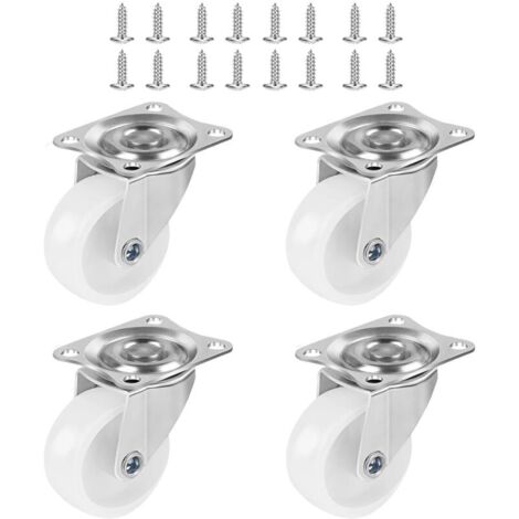 Bardusch-4 roulettes meubles lourds 3 cm pivotantes, adaptées berceaux/supports plantes (1/5)