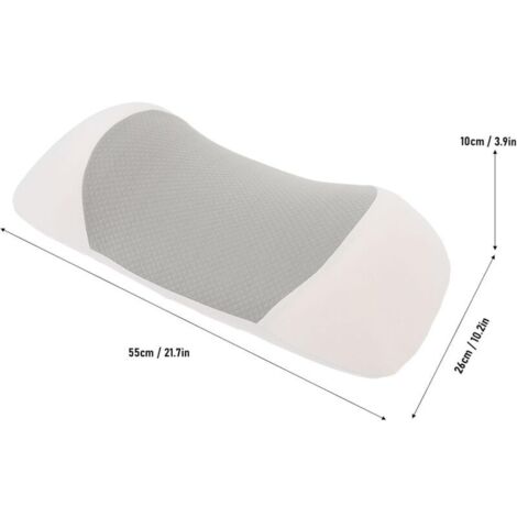 Bardusch-Oreiller lombaire double aile en mousse mémoire – housse amovible – usage lit/chaise/canapé – soutien couché (1/3)