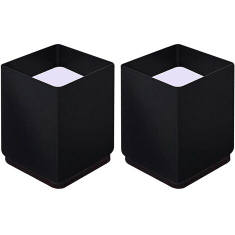 Bardusch-Rehausseurs de meubles carrés pour lit, chaise, canapé, 6 x 10 cm, noir (1/5)