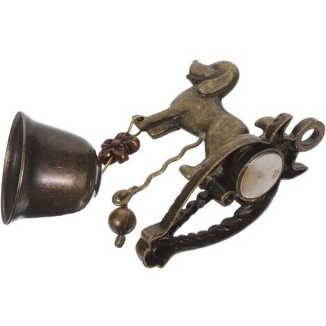 Bardusch-Sonnette murale cuivre vintage, carillon métal solide jardin patio chien (1/4)