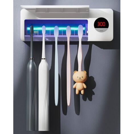 Bardusch-Brosse UV mural – batterie 2000mAh – stérilise – organise – blanc (1/4)