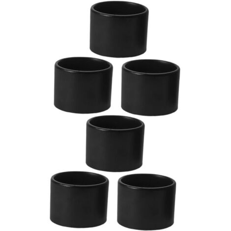 Bardusch-Lot De 6 Anneaux De Fixation Pour Abat-Jour En Pour Ampoule Noir (1/5)