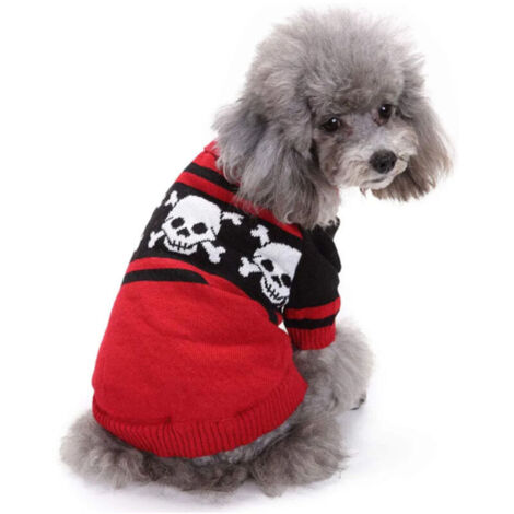 Bardusch-Pull d'Halloween pour animaux de compagnie avec crâne, vêtements pour animaux de compagnie, pull d'automne pour chien.. (1/5)