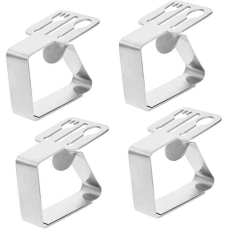 Bardusch-6pièces Pinces à Nappe Acier Inoxydable Durables Lot de Pratiques pour Maintenir La Nappe Place sur Table (1/5)