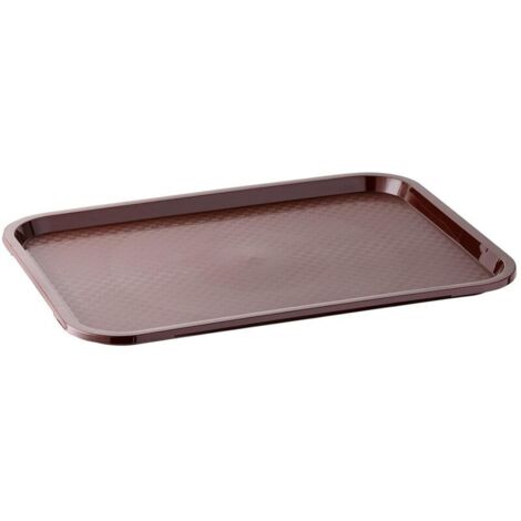 Bardusch-Fast Food tray, plateau de service incassable et lavable au lave-vaisselle, 35 x 27 cm, hauteur 2 cm, brown (1/5)
