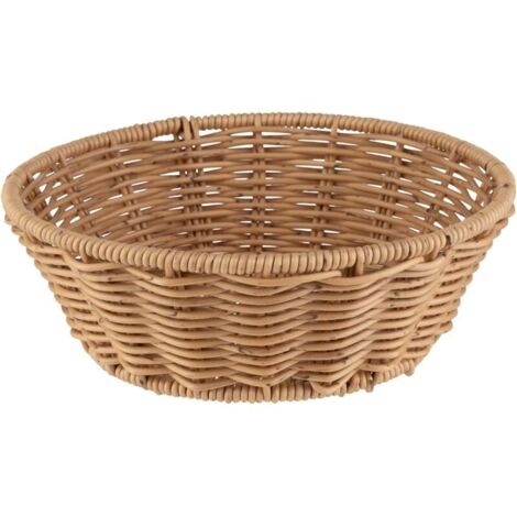 Bardusch-Corbeille ronde COVE tressée beige en polypropylène, diamètre 20 cm, hauteur 7 cm, pour pains/aliments (1/5)