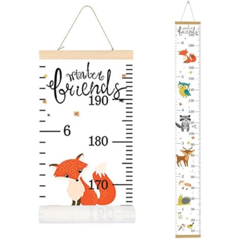 Bardusch-Tableau croissance enfants toise murale amovible 79 x 7,9 pouces chambre (1/4)