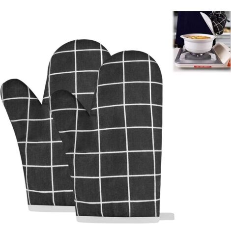 Bardusch-Lot de 2 gants de four en coton résistants à la chaleur – pour manipulation marmites chaudes, cuisine et pâtisserie (1/5)
