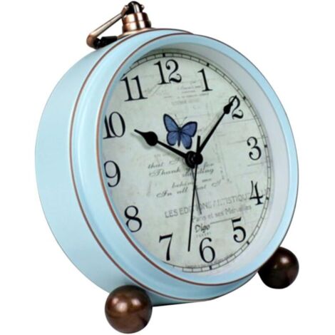 Bardusch-Horloge De Table Rétro Pastoral Silencieuse Décoration Vintage pour Bureau Et Maison avec Alarme (1/5)