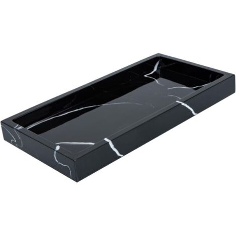 Bardusch-Plateau effet marbre multifonction – cosmétiques/accessoires – surface lisse – maison/hôtel – durable (1/5)