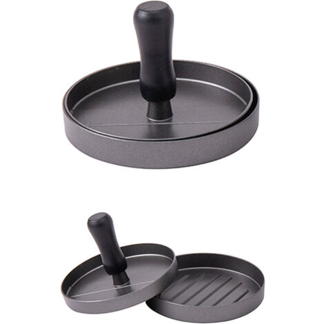 Bardusch-Presse à hamburgers en aluminium - Usage commercial et domestique, outil pour presser les hamburgers, lavable au lave-vaisselle (noir) (1/5)