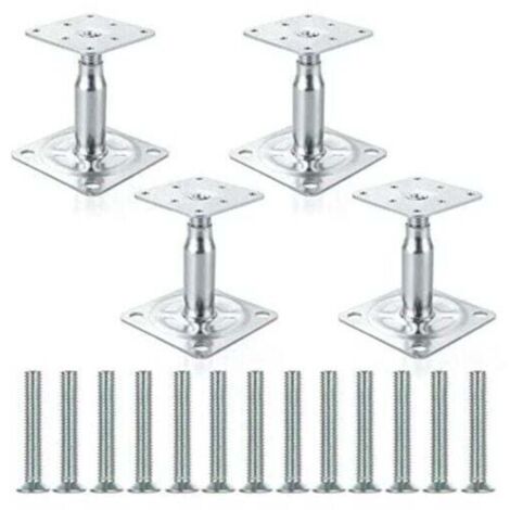 Bardusch - Support de colonne galvanisé réglable 100-150 mm Acier galvanisé pour constructions robustes Lot de 4 unités (1/5)
