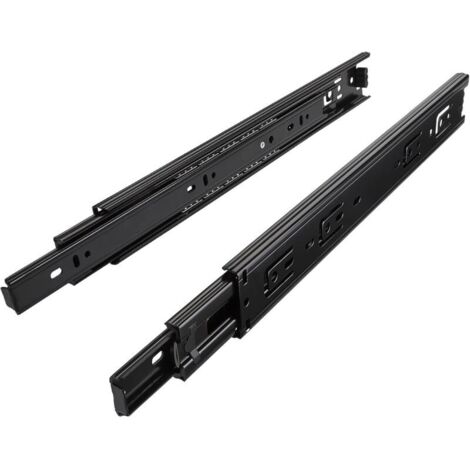 Bardusch - 1 paire (2 PIÈCES) Glissières à Extension Complète Coulisses Télescopiques noires 300 mm (insérées) à Billes - RWCoulisse pour tiroir (1/5)