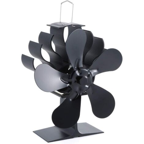 Bardusch - Ventilateur de poêle à bois à 5 pales, alimenté par la chaleur, pour cheminée, avec souffleur d'air pour poêle à bois/cheminée à bûches - Ventilateur écologique (1/5)