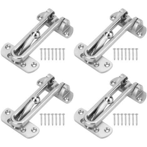 Bardusch - 4 Pièces Verrou à bouton, bras extra épais, résistant aux chocs, réglables sur 3 positions, pour porte d'hôtel (1/5)