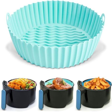 Bardusch - Friteuse sans huile,Revêtement de friture à air Cuisson en silicone pour friteuse à air, revêtement en parchemin pour friteuse à air, résistant à l'huile, imperméable vert - RWFriteuse sa (1/5)