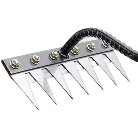 Bardusch - Tondeuse à gazon, désherbeur, ameublissement du sol, 7 griffes métalliques, gazon durci multi-usages, cadeaux de jardinage, désherbage, durable, facile à utiliser, jardinage, semis, parterr (1/5)