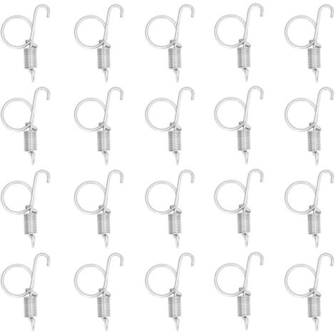 Bardusch - 20 pcs Cage Porte Fixation Doigt Ressort, Métal Snap Loquet Crochet Multifonctionnel Cage Porte Mousqueton pour Cage Porte (1/5)