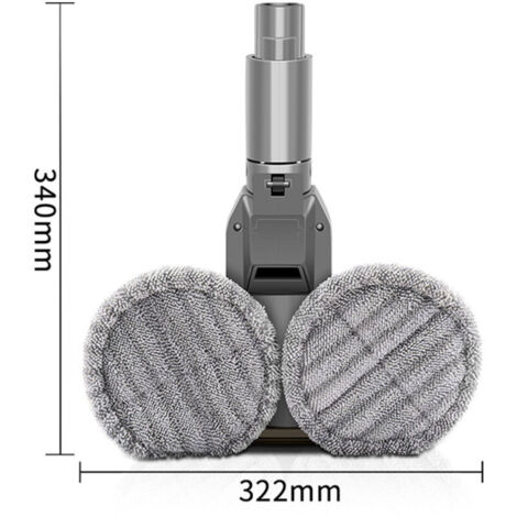 Bardusch - Tête de balai électrique pour nettoyage humide et sec compatible avec Dyson V6 V7 V8 V9 V10 V11 + réservoir d'eau + 6 têtes de balai (1/4)