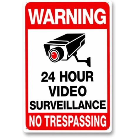 Bardusch - Tinplate Panneau de vidéosurveillance, avec trous de lune et coins arrondis, durabilité (1/5)