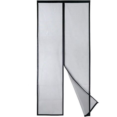 Bardusch - Moustiquaire Magnétique Pour Porte Maille Ultrarésistante, Joint Magnétique de Haut en Bas, Fermeture Automatique, Garde l'Air Frais à l'Intérieur(120x210 CM, Noir) (1/5)