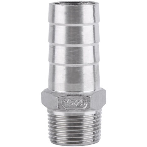 Bardusch - Raccord de tuyau, adaptateur, raccord fileté mâle en acier inoxydable SS304, raccord BSP, tuyau cannelé, connecteurs de pièces (3/4'' x 25 mm) (1/5)