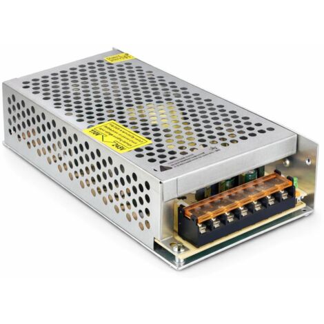 Transformateur d'Alimentation 110/220V AC à 12V DC 150W 12,5A, Installation Intérieure IP20 pour Bande LED, Néon ou Appareils Basse Tension (1/5)