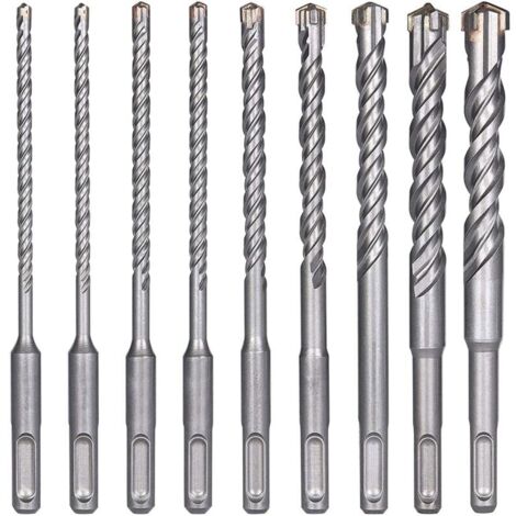 Bardusch - Forets à Béton ,8PCS Perceuse à Percussion Perceuse à Maçonnerie, 5,6,6,8,8,10,12,14 x 160mm Outils de Forage pour Percer des Trous dans Béton, Carreaux de Céramique, Pierre (1/5)
