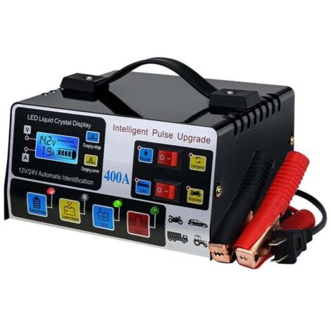 Bardusch-Chargeur De Batterie Voiture 12V 24V À Impulsions Intelligentes Haute Fréquence Prise Américaine (1/4)