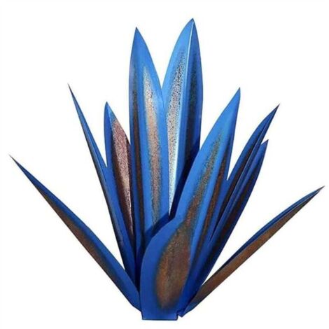 Bardusch-Sculpture rustique en métal représentant une plante d'agave, décoration d'intérieur, peinte à la main, ornements de jardin pour l'extérieur, 27 cm (1/4)