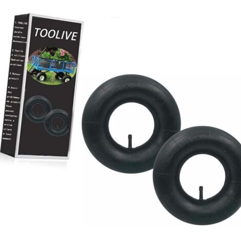 Bardusch-2 pièces 4.10/3.50-4 Chambre à air Pneu TR-13 Valve Droite pour Diable, Chariot, Chariot à Main, Chariot de Jardin, Tondeuse à Gazon (1/4)